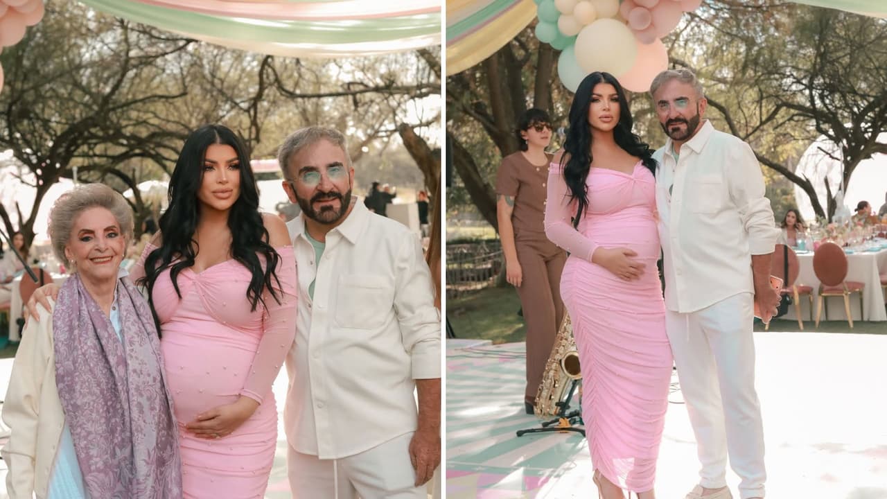 Vicente Fernández Jr. y Mariana González celebraron el baby shower de su hija Isabella