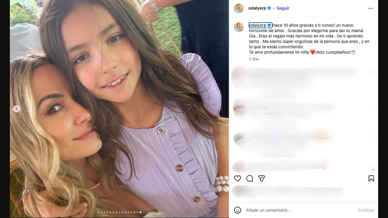 Odalys Ramírez celebra el cumpleaños de su hija mayor