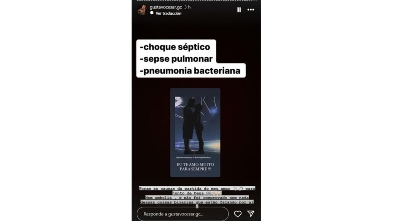 Novio de influencer revela las causas de la muerte.