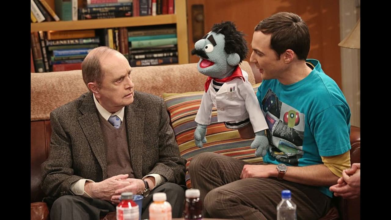 Bob Newhart junto a Jim Parsons en la serie 'The Big Bang Theory'