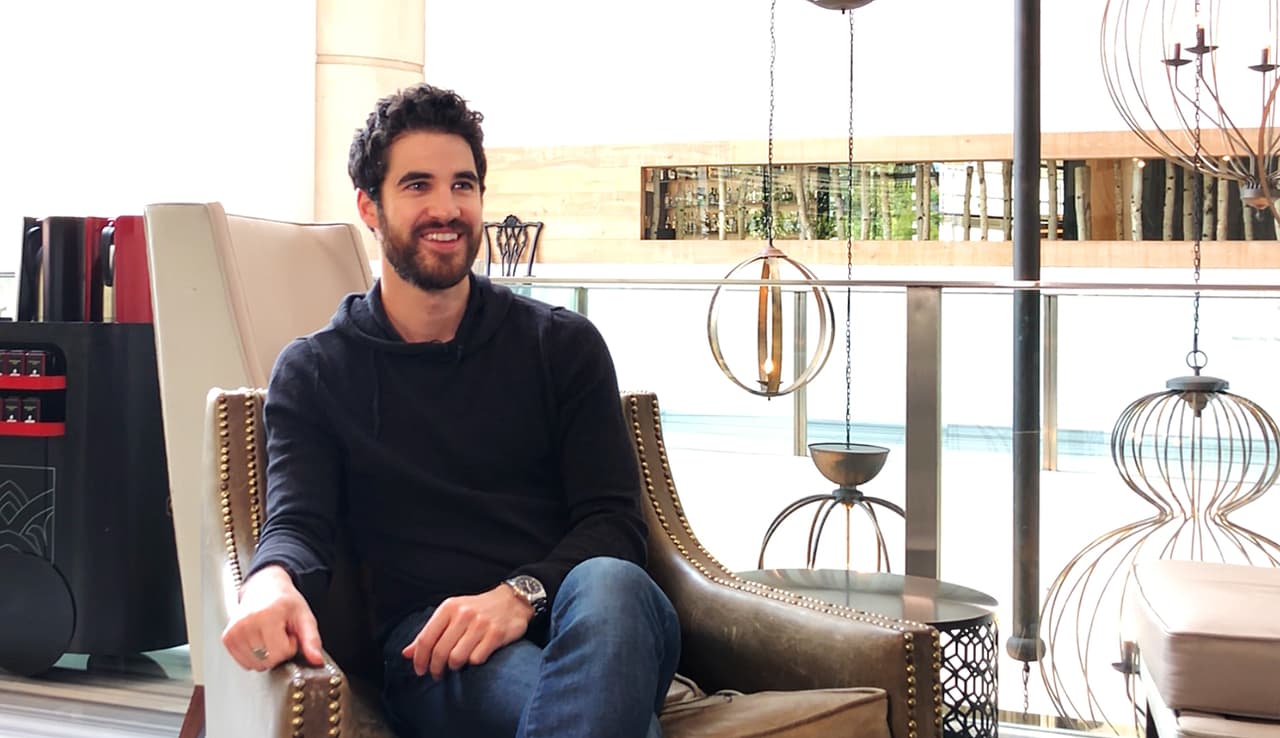 El actor Darren Criss en entrevista con Las Estrellas, previo a su concierto en El Plaza Condesa, en la Ciudad de México