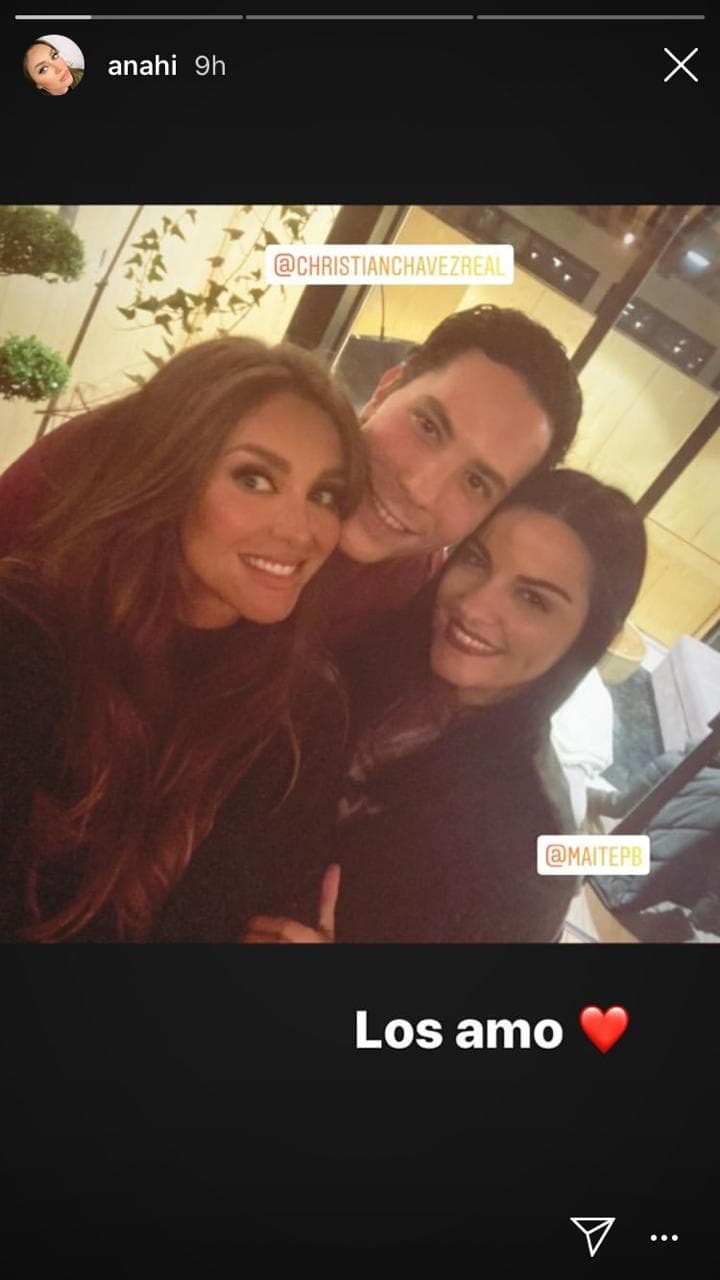 Anahí sorprende con foto junto a Christian Chávez y Maite Perroni: “Los amo”