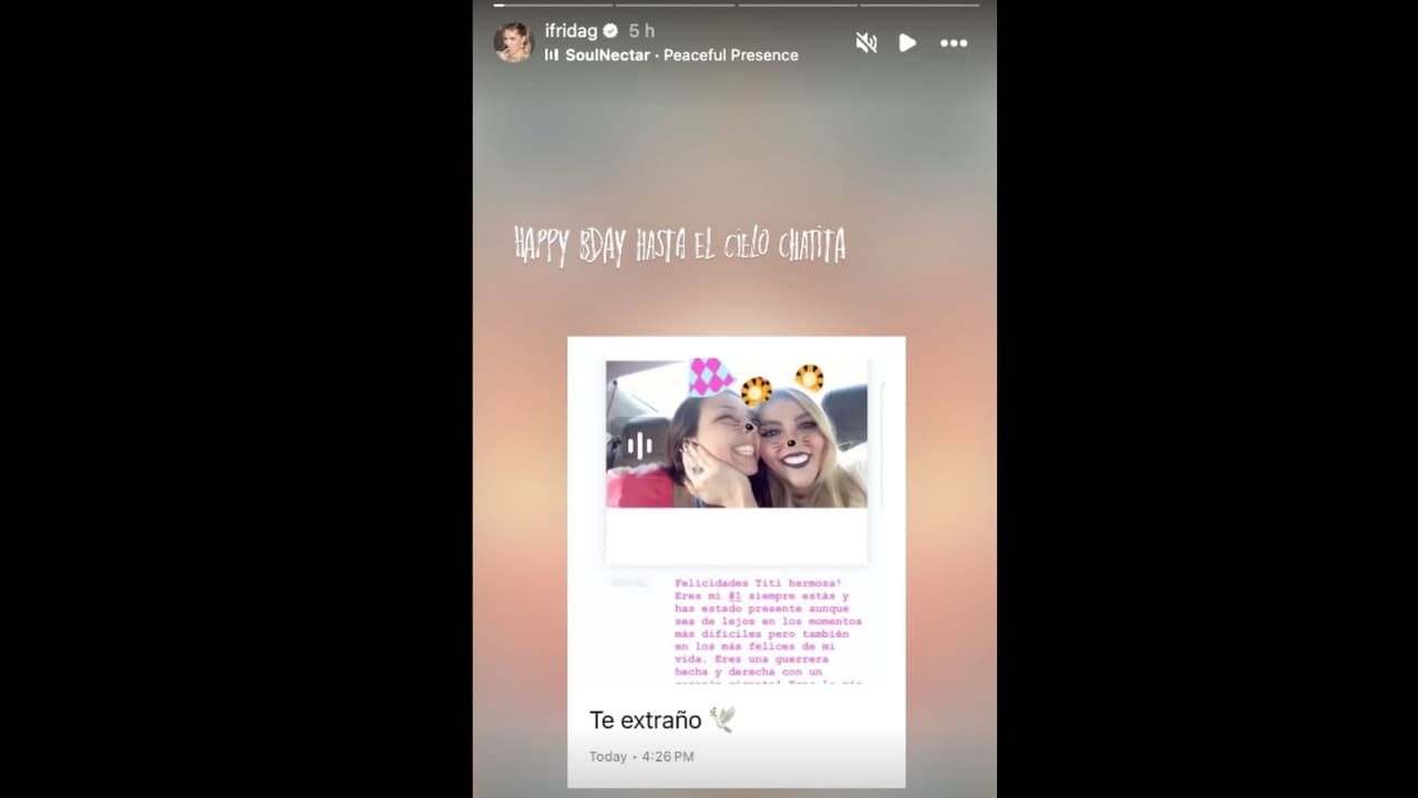Frida Sofía dedica emotivo mensaje a su hermana en el que sería su cumpleaños