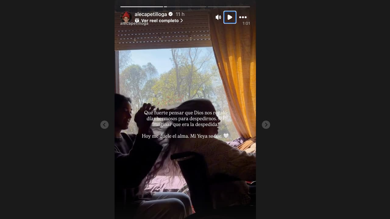 Alejandra Capetillo se despide de su abuela.