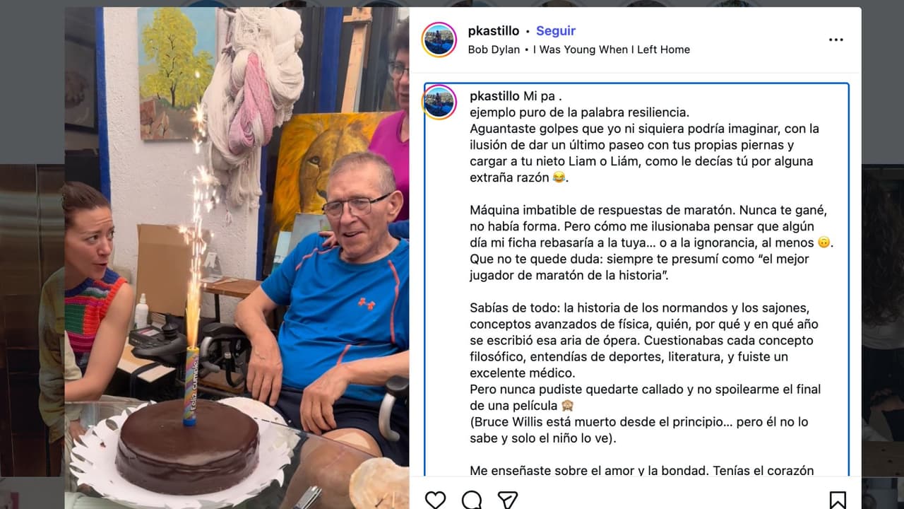 Muere el papá de Fernanda Castillo.