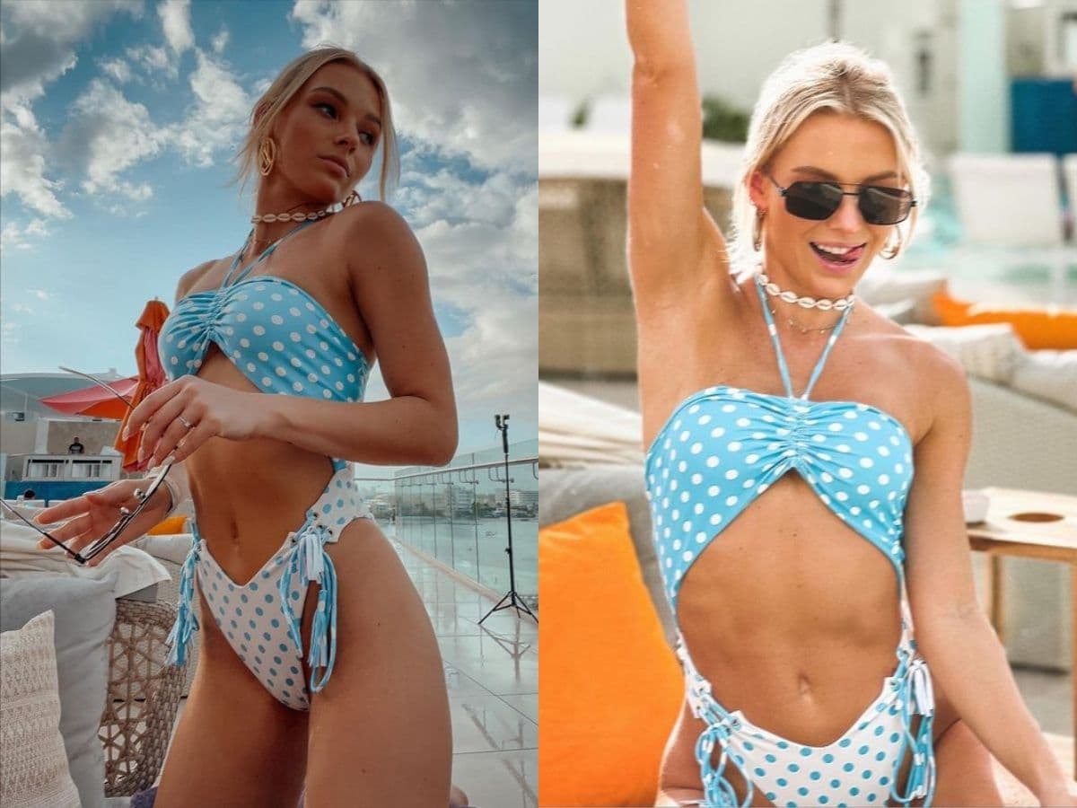 Mientras que días después, Irina Baeva volvió a revolucionar las redes al aparecer en un impresionante bikini que contrastó perfecto con el color de sus ojos y su piel.