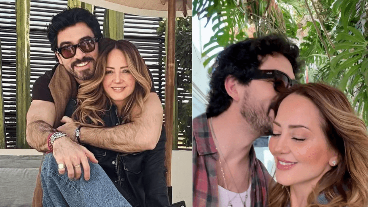 Andrea Legarreta se pone romántica: sorprende con foto de apasionado beso con su novio y así se ven juntos