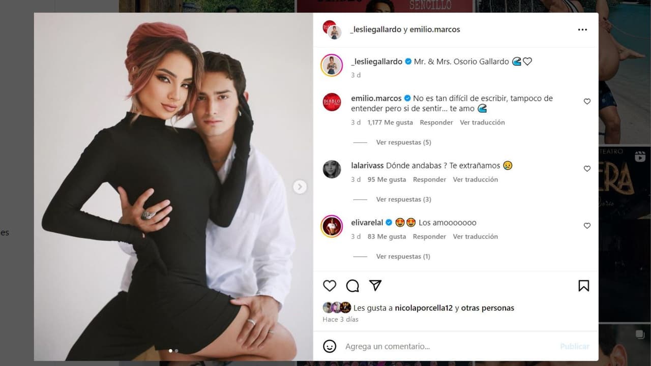 Emilio desata rumores de boda con Leslie.