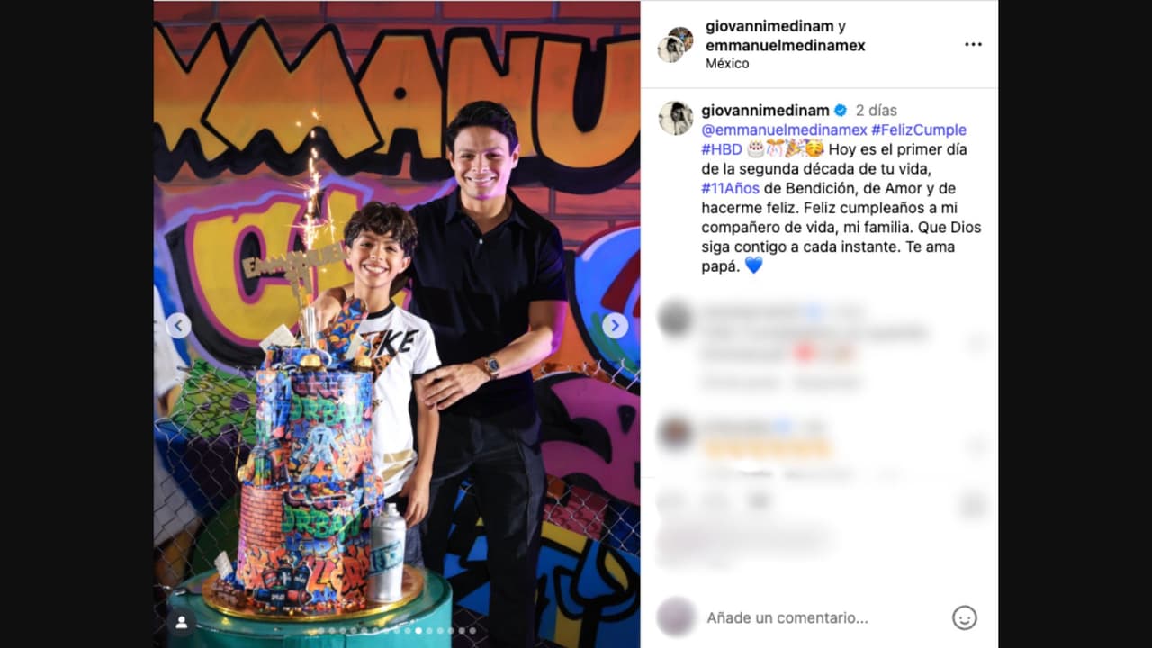 Giovanni Medina celebra el cumpleaños de su hijo Emmanuel