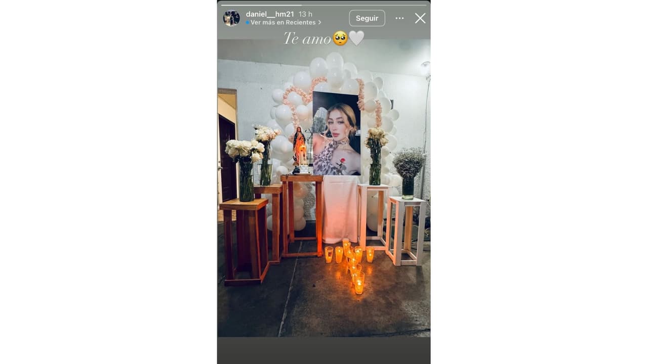 Revelan foto del altar de Valeria Márquez