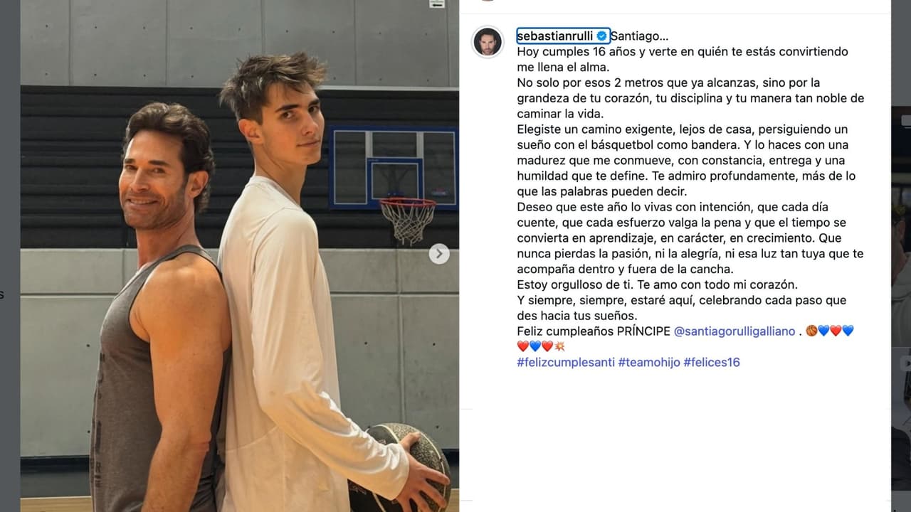 Sebastián Rulli dedica emotivo mensaje a su hijo Santiago.
