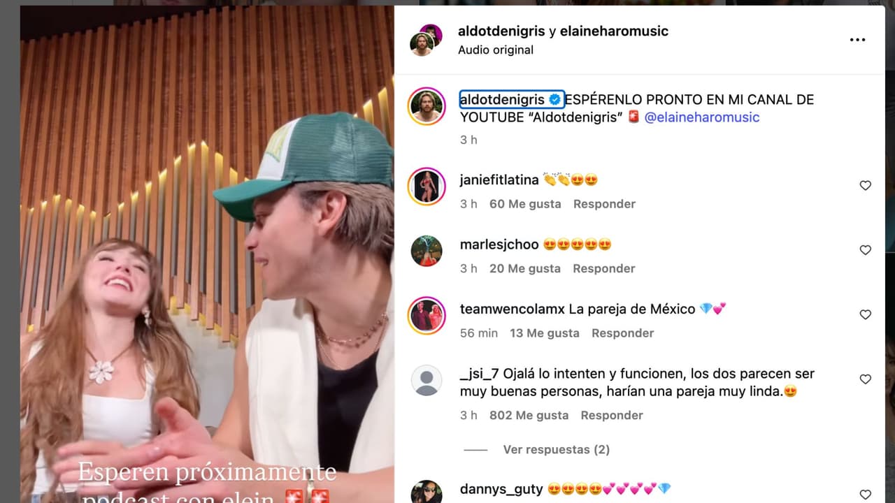 Aldo de Nigris y Elaine Haro se reencuentran.