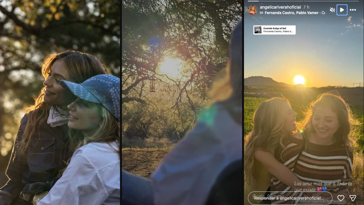 Angélica Rivera visita a su hija Sofía Castro en las grabaciones de su nueva telenovela