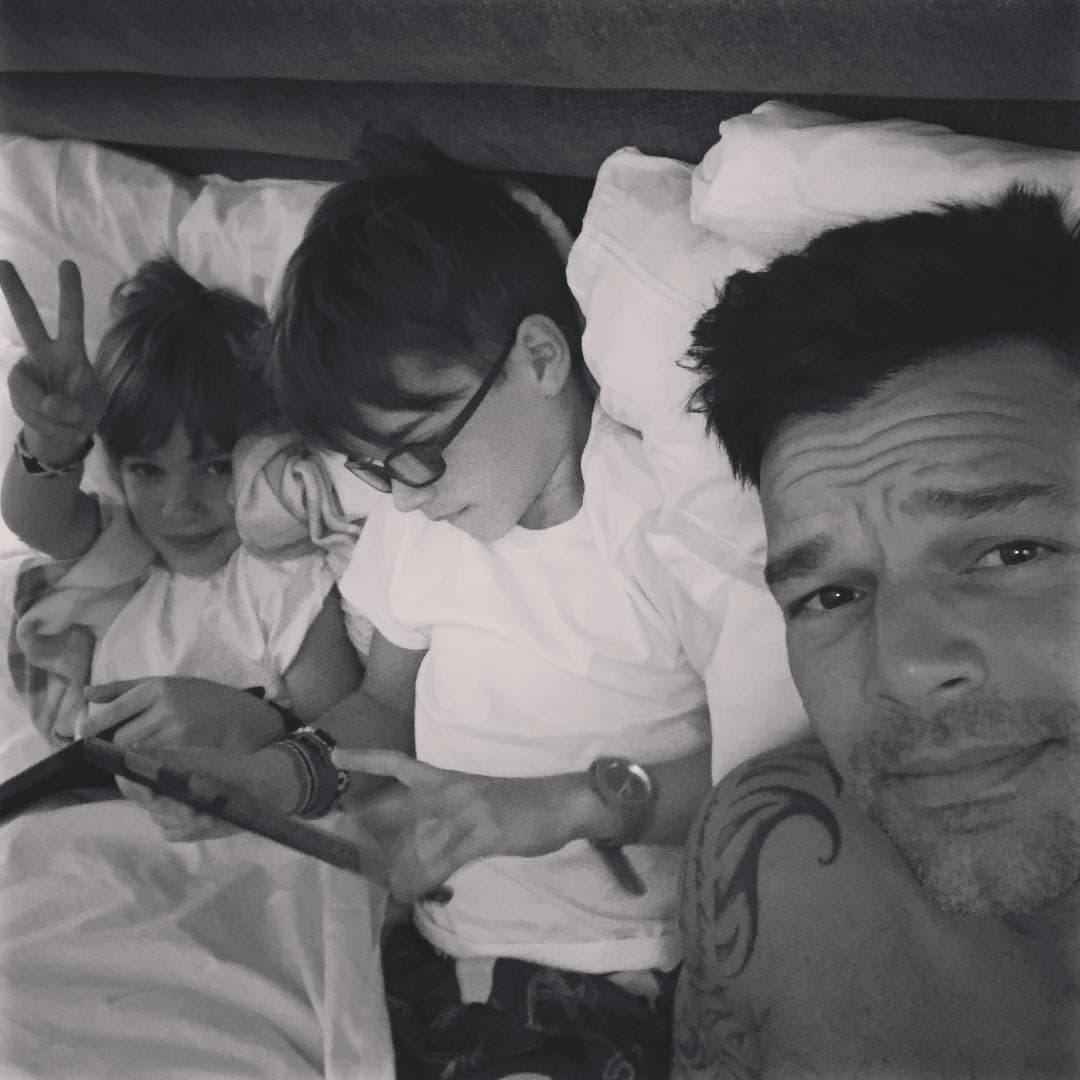 Ricky Martin es feliz junto a sus mellizos, Matteo y Valentino