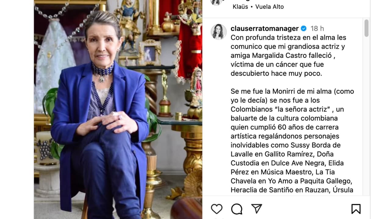 Muere la actriz Margalida Castro.