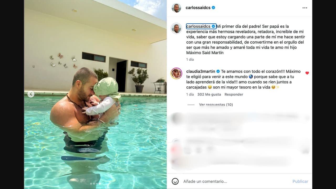 Carlos Said festeja su primer Día del Padre