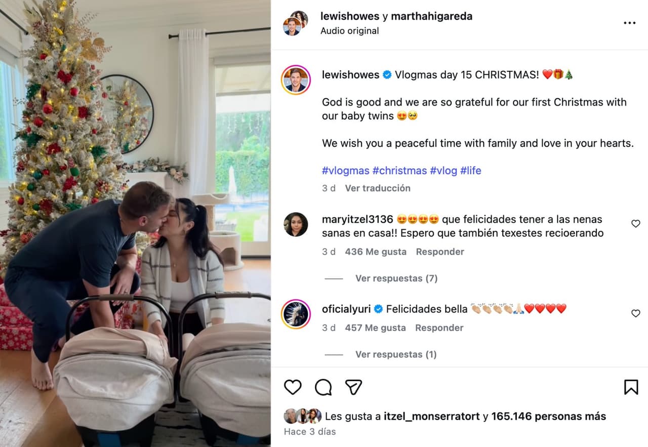 Martha Higareda y su esposo Lewis Howes.