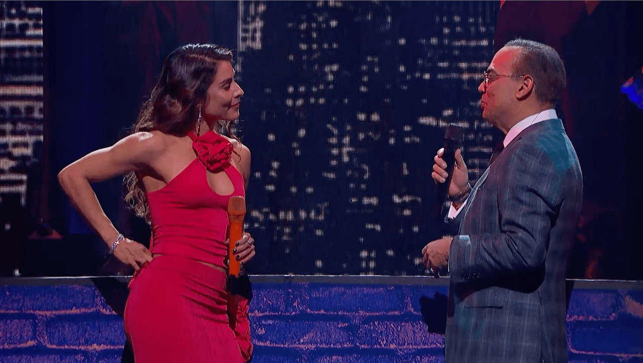 María León y Gilberto Santa Rosa en 'Juego de Voces'.