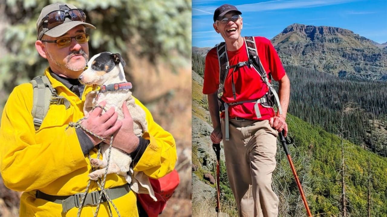 Richard Moore y su cachorro