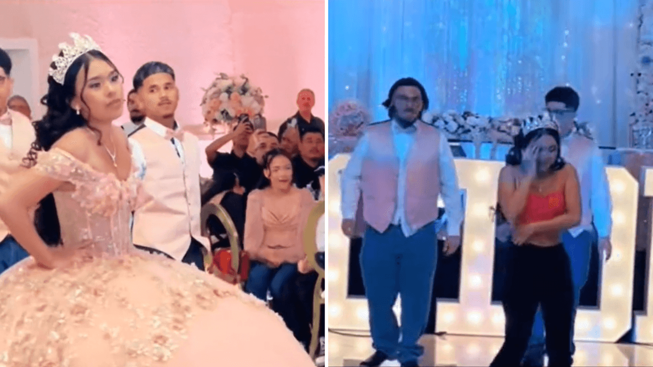 ¿Le faltó emoción? Baile de XV años se hace viral por poca energía de la quinceañera y chambelanes