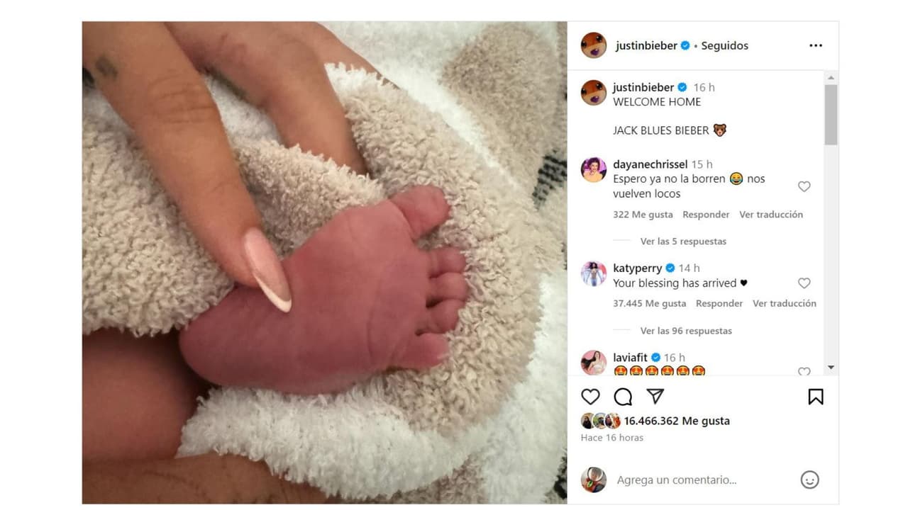 Justin Bieber anuncia la llegada de su primer bebé.