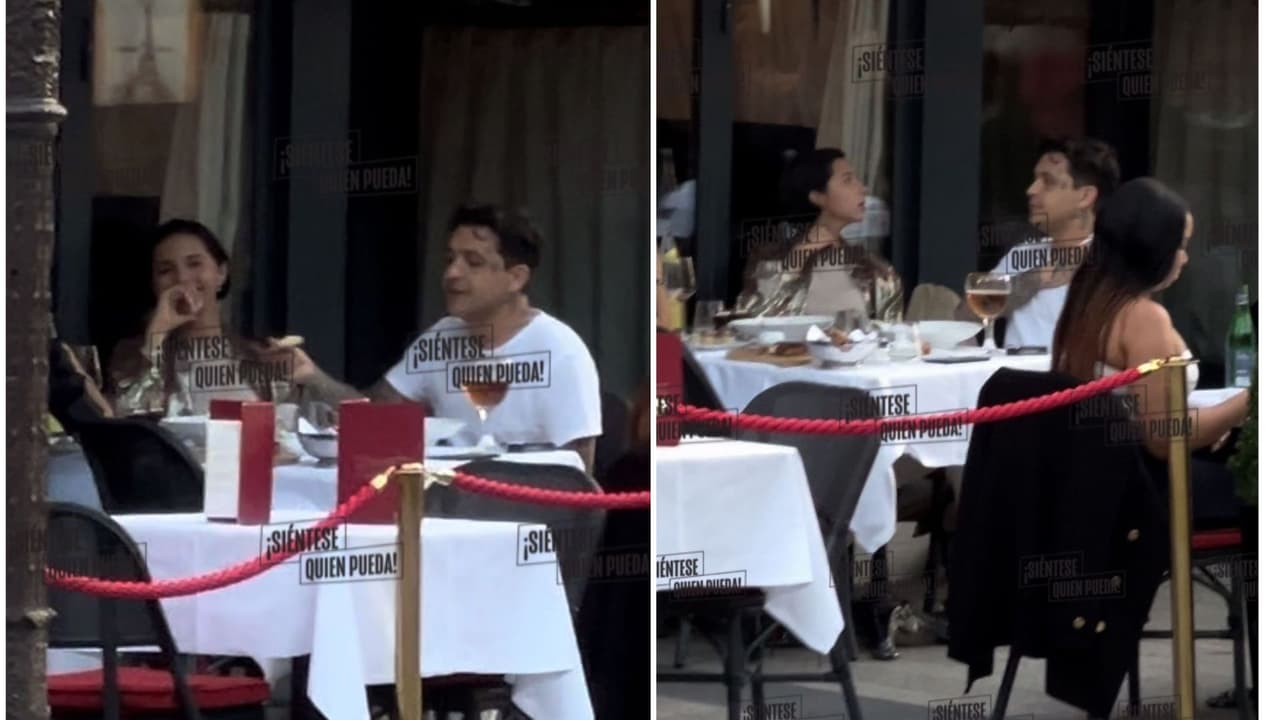 Captan a Nodal y Ángela Aguilar en París