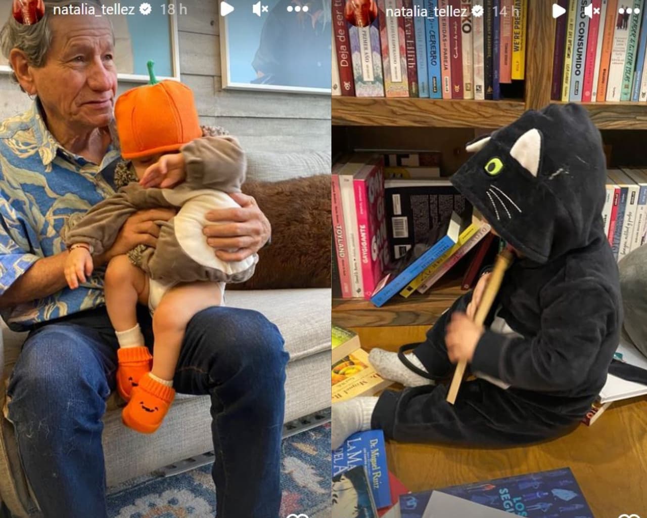 Natalia Téllez presumió los disfraces de su hija Emilia.