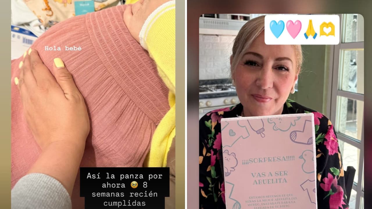 Bertha Ocaña muestra pancita de embarazo.