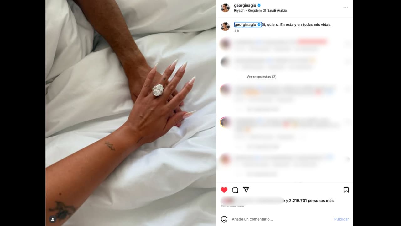 Georgina Rodríguez y Cristiano Ronaldo se comprometen