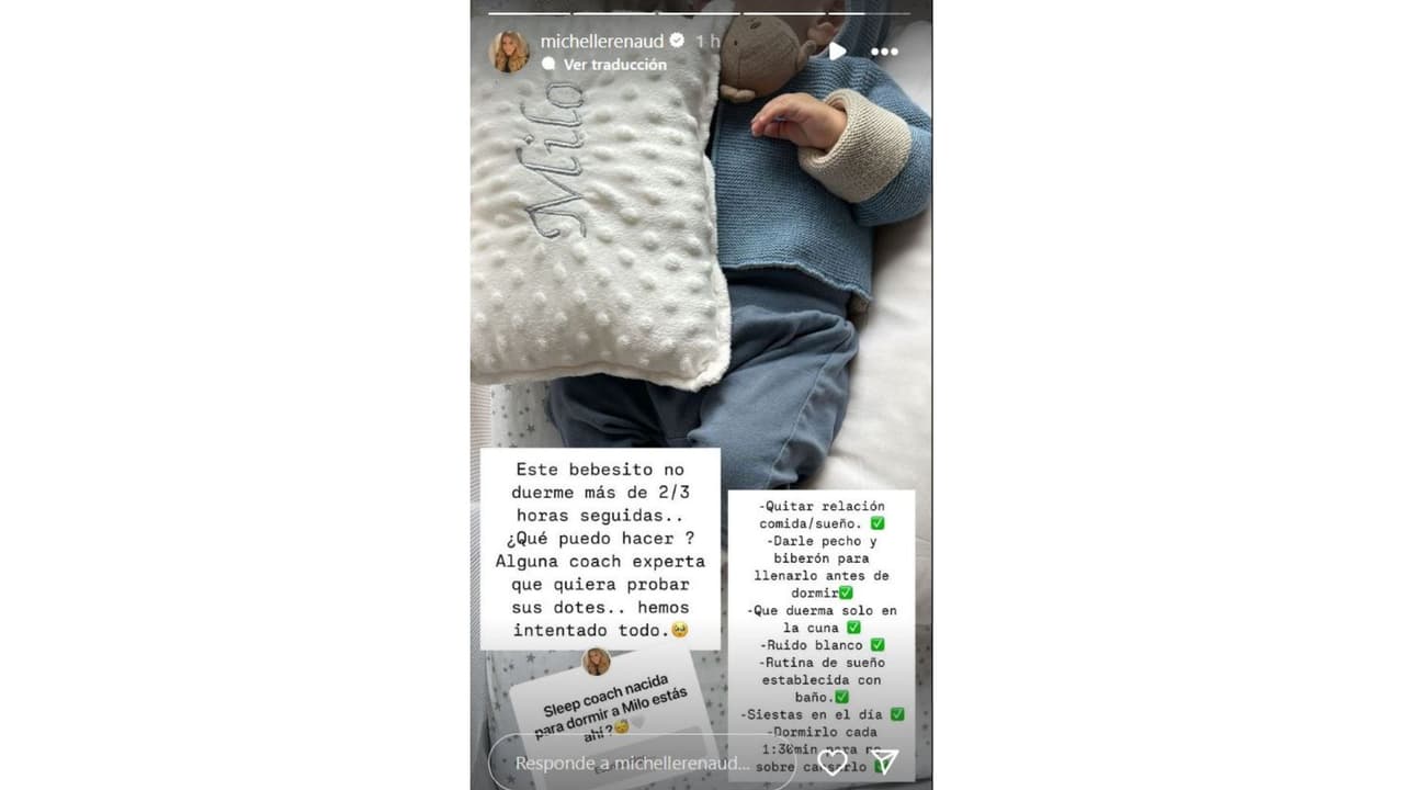 Michelle Renaud pide ayuda para que su hijo Milo pueda dormir.