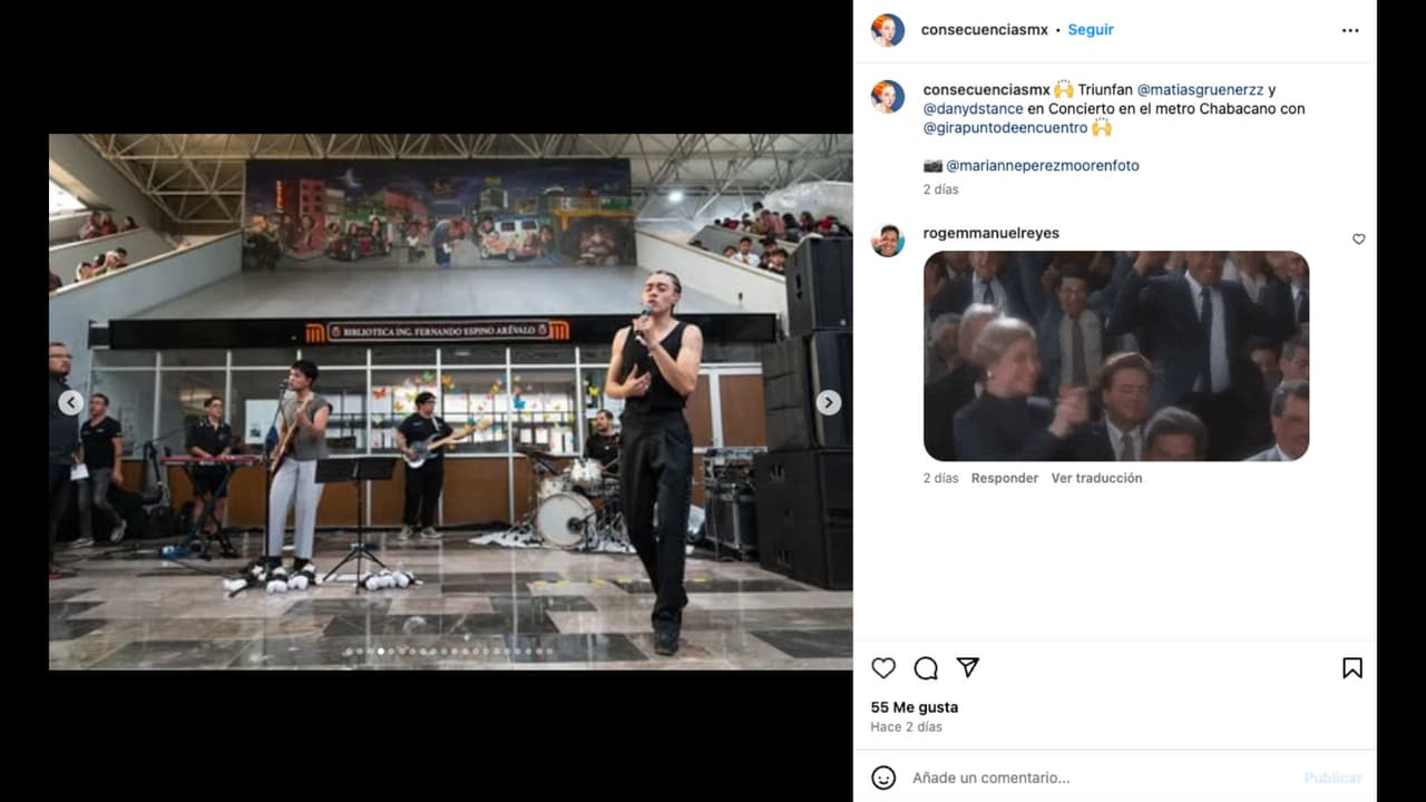 Matias Gruener realiaza concierto en el metro de la Ciudad de México