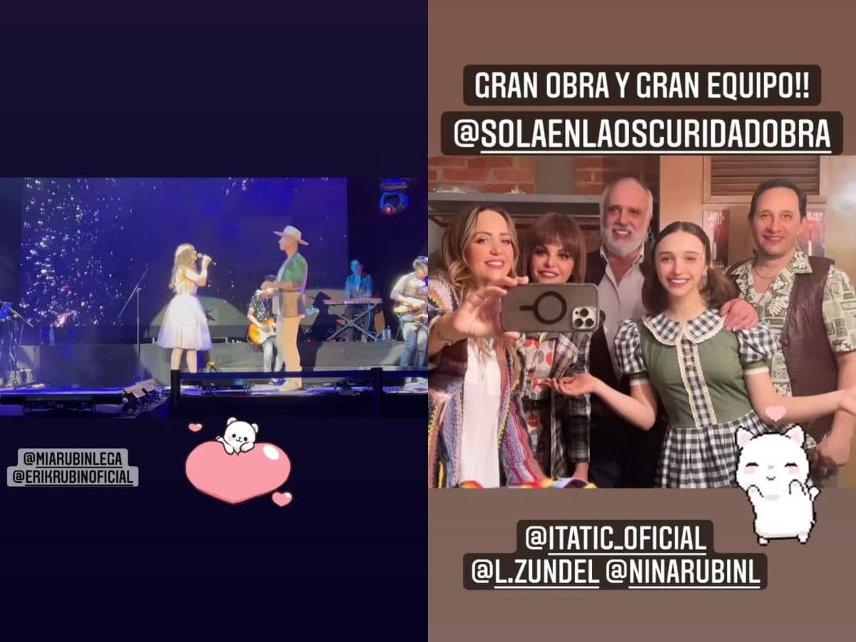 Andrea Legarreta presume con orgullo a sus dos grandes amores.