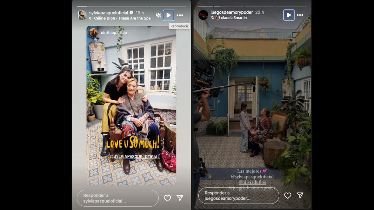 Chintia Aparicio y Claudia Martín comparten fotos junto a Sylvia Pasquel en las grabaciones de la telenovela 'Juegos de amor y poder'