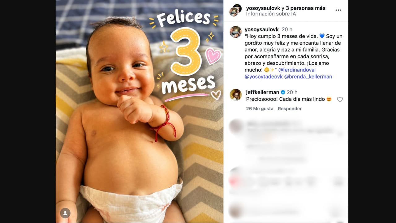 Hijo menor de Brenda Kellerman y Ferdinando Valencia cumple 3 meses
