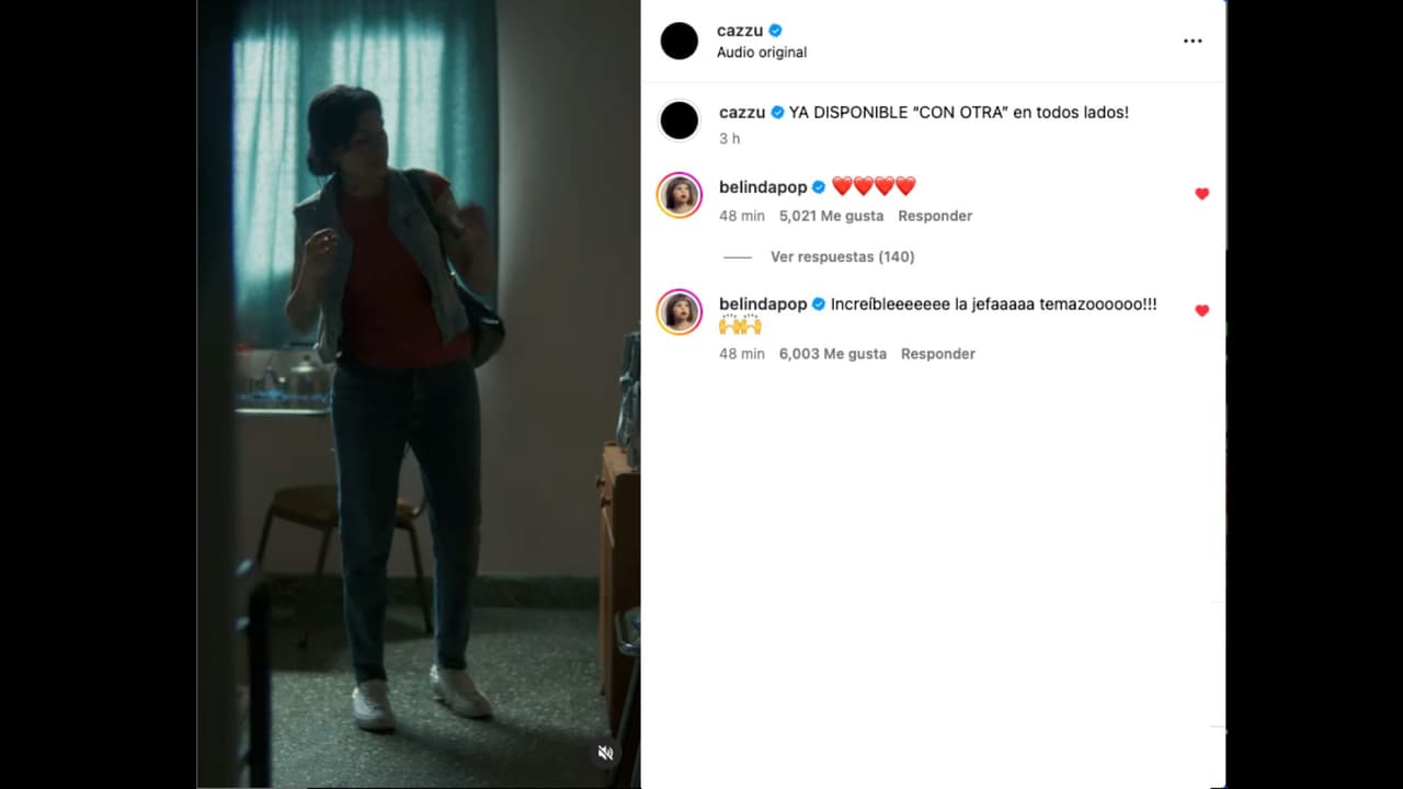 Belinda reacciona a la nueva canción de Cazzu