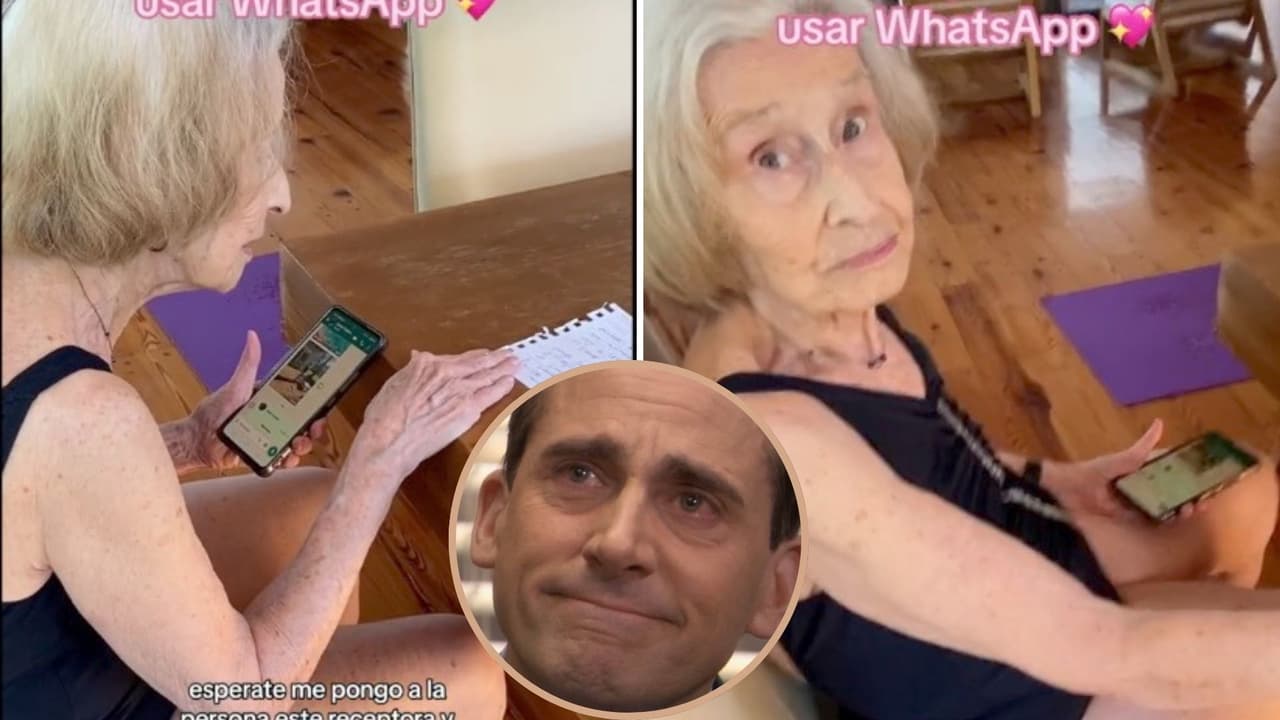 Abuela aprende a usar su nuevo celular con la ayuda de su nieta