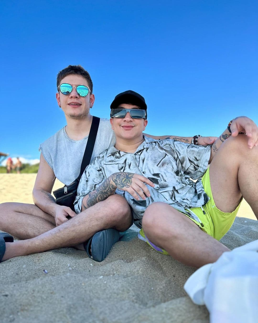 Mario Aguilar y su novio Eduardo Zapien.