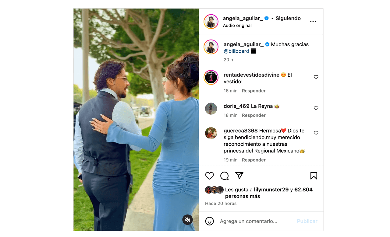 Ángela Aguilar recibe el apoyo de Nodal durante evento