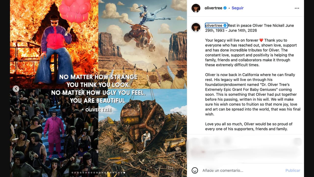 Familia de Oliver Tree revela la última voluntad del cantante