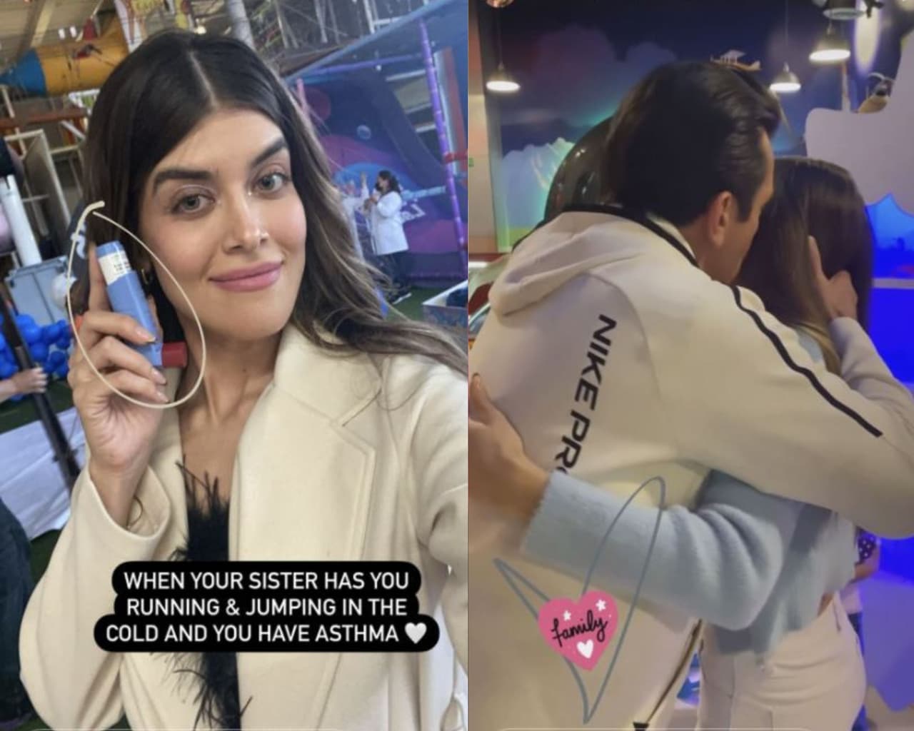 La modelo mostró la amorosa bienvenida que le dio su papá Jorge Salinas.