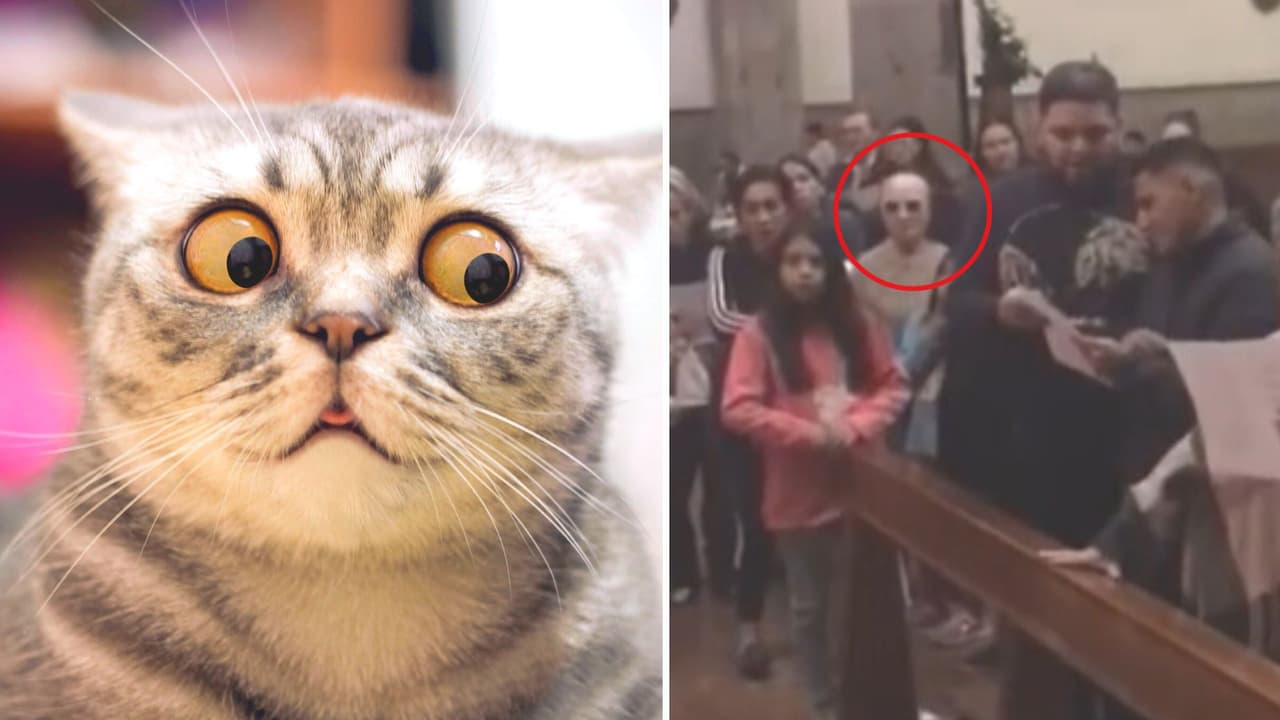 Captan a un extraño ser en una misa navideña e Internet lanza sus teorías: ¿es un fantasma?