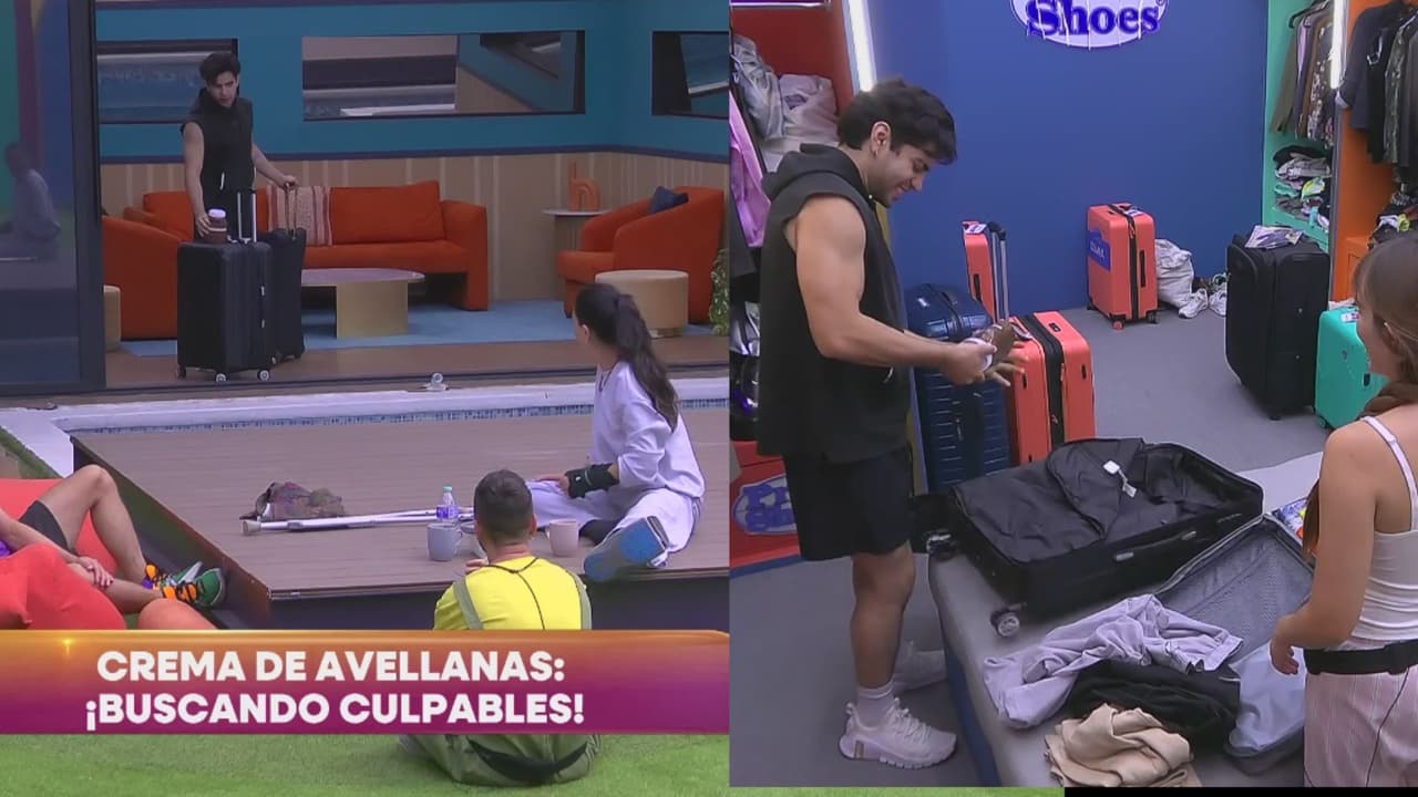 Aarón Mercury descubre un envase de crema de avellana en su maleta en La Casa de los Famosos México 2025