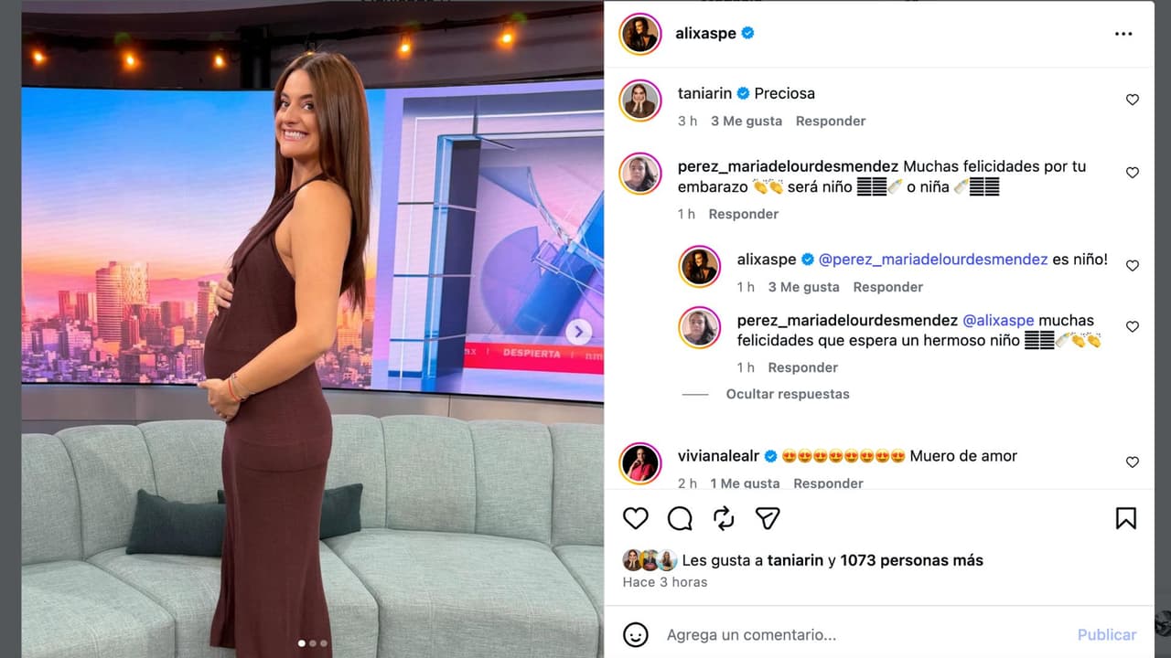 Alix Aspe revela que espera un niño.