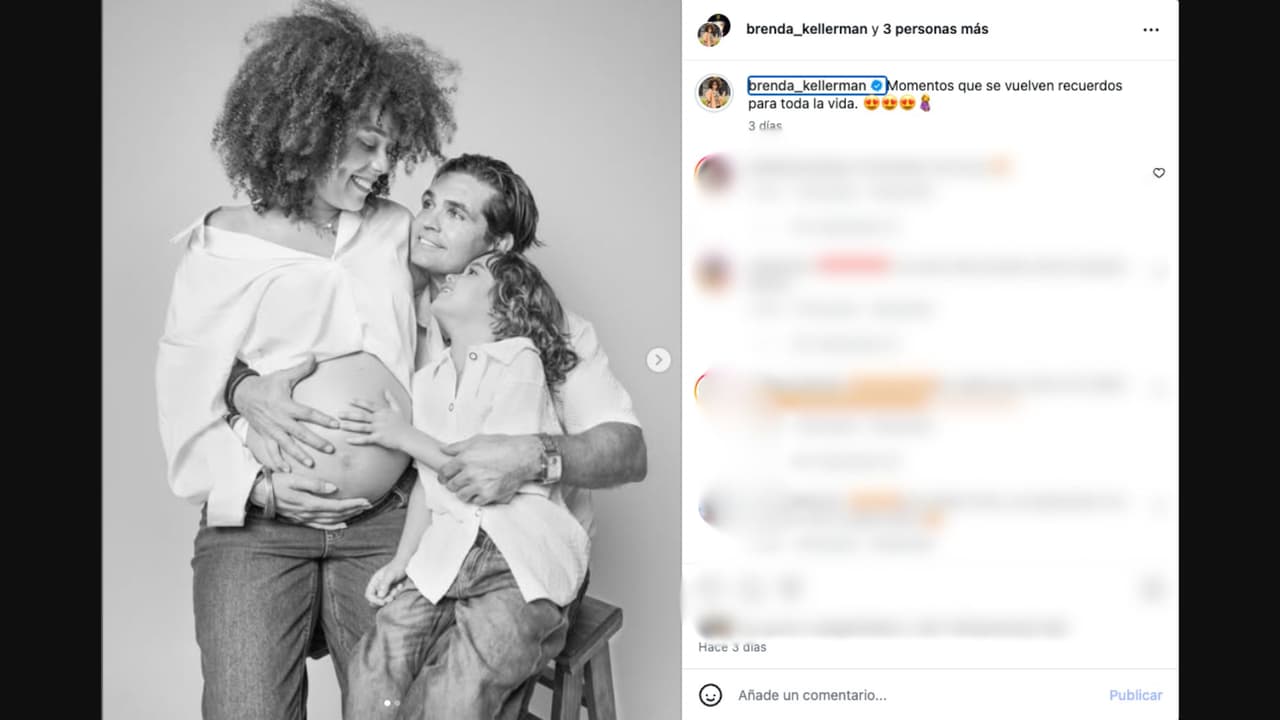 Ferdinando Valencia y Brenda Kellerman realizan tierna sesión de fotos junto a su hijo