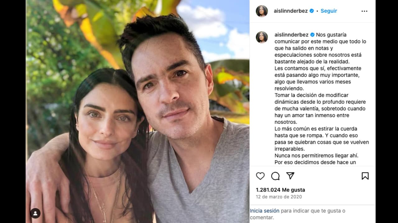 En marzo de 2020, Aislinn Derbez y Mauricio Ochmann anunciar el fin de su relación como pareja
