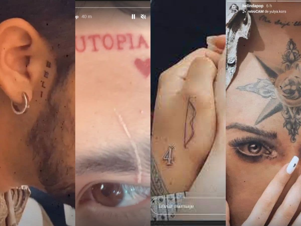 ¿Cuántos tatuajes tiene Christian Nodal de Belinda?