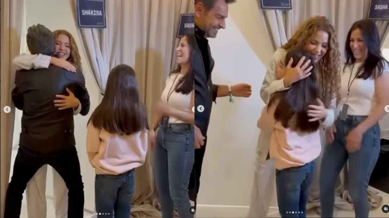Eugenio Derbez, Alessandra Rosaldo y Aitana estuvieron con Shakira antes de comenzar su cuarto concierto en CDMX