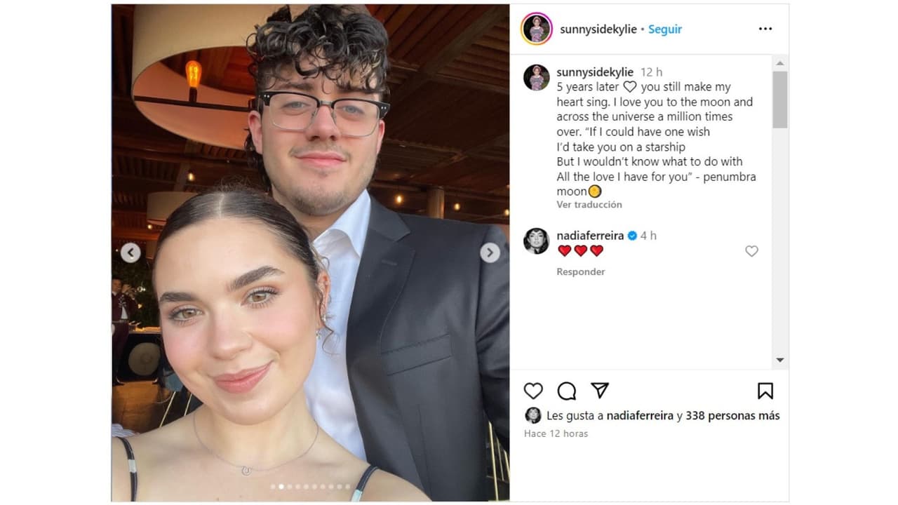 Nadia Ferreira reaccionó en el 'post' sobre el aniversario de Cristian Muñiz y su pareja, Kylie Jane Marco.