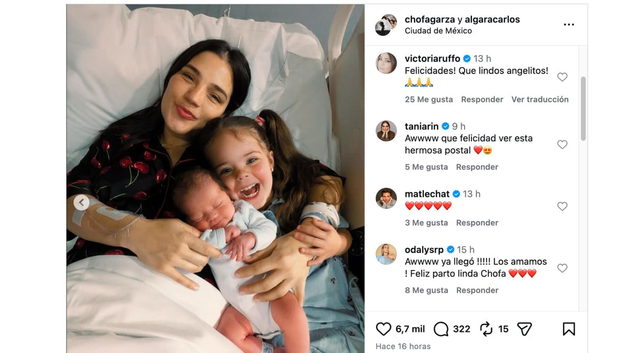 Sofía Garza anuncia el nacimiento de su segundo hijo.
