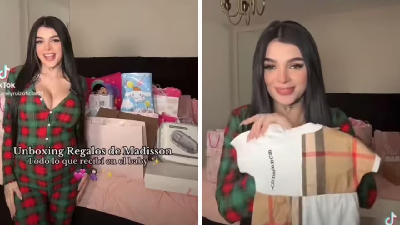 Karely Ruiz mostró algunos regalos que recibió en el baby shower de su hija Madisson
